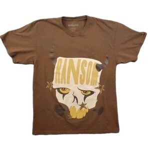 Ransom Clothing Brand Brown Graphic Skull T-shirt Short Sleeve Men's Size L